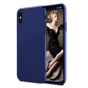 Husa telefon apple iphone xs, ofera protectie ultrasubtire silk blue