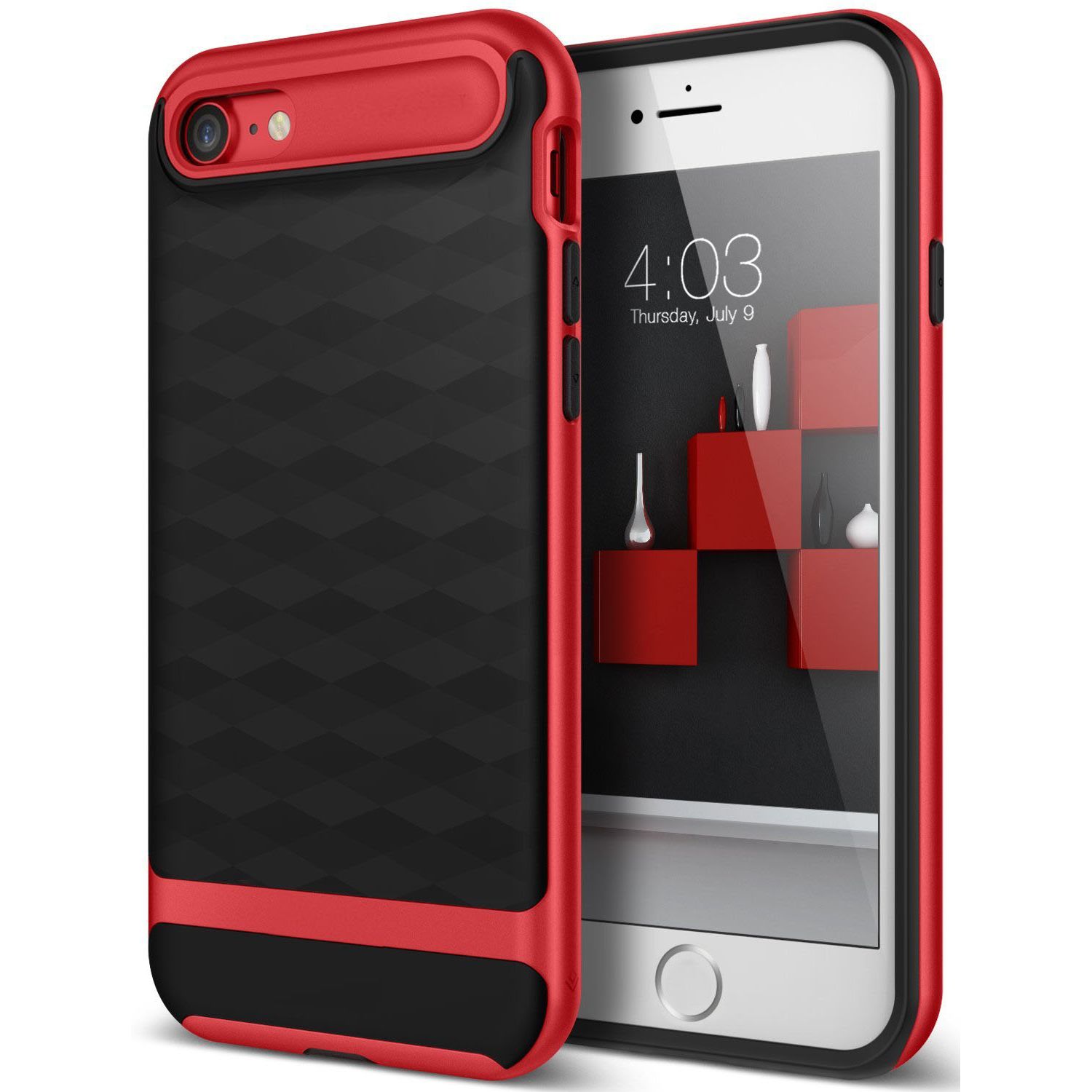 Husa telefon Apple Iphone 6/6S Plus ofera protectie Subtire Mosaic Red fotografia produsului