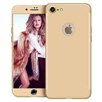 Husa telefon iphone 8 ofera protectie completa 3in1 ultrasubtire lux gold matte