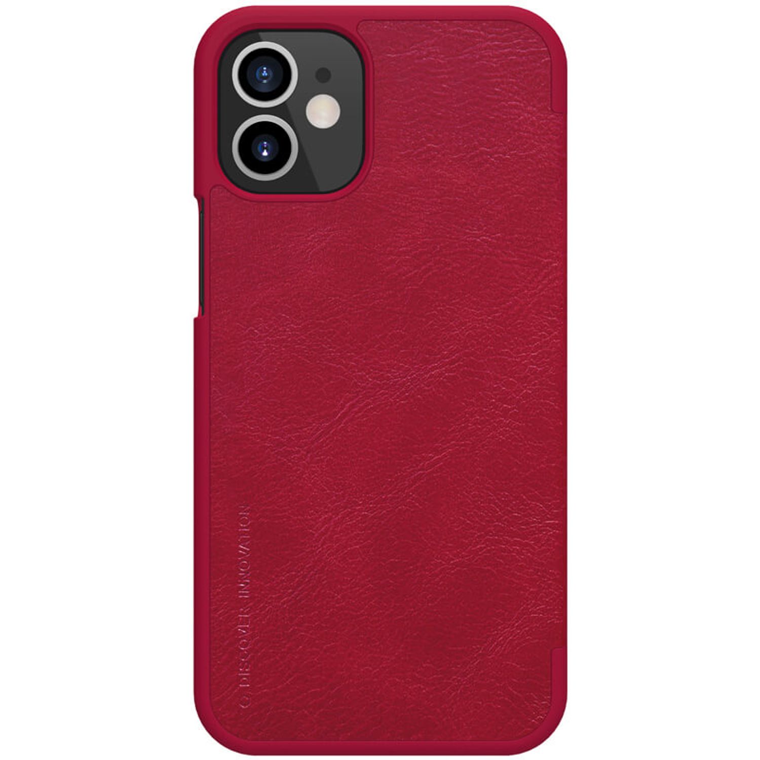 Husa Nillkin - Qin Leather Case - iPhone 12 Mini - Red fotografia produsului View 2 L