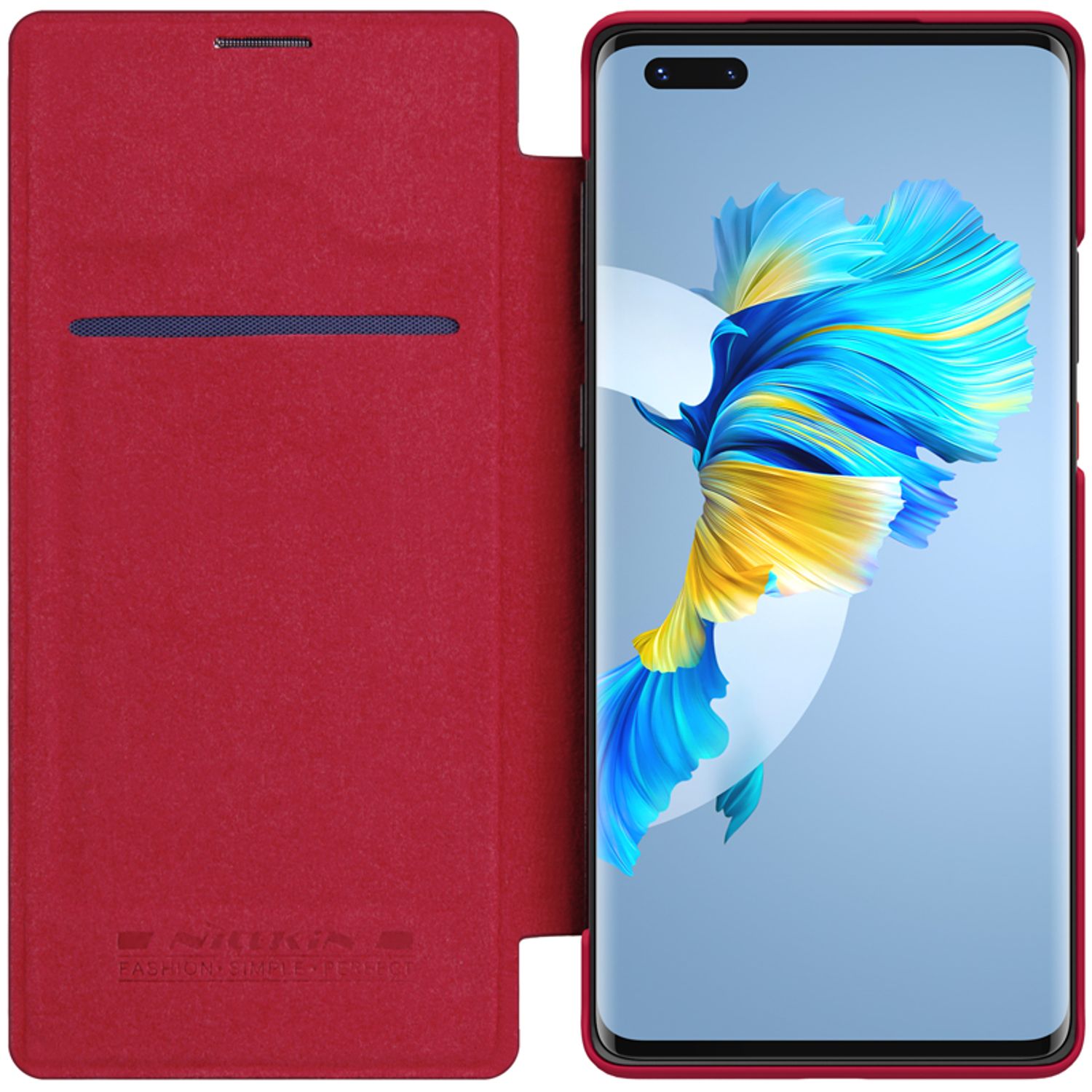 Husa Nillkin - Qin Leather Case - Huawei Mate 40 Pro - Red fotografia produsului View 3 L