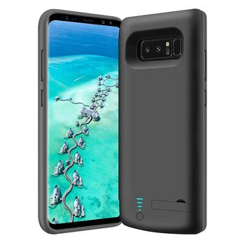 Husa cu acumulator techsuit - samsung galaxy note 8 - 6500 mah - black