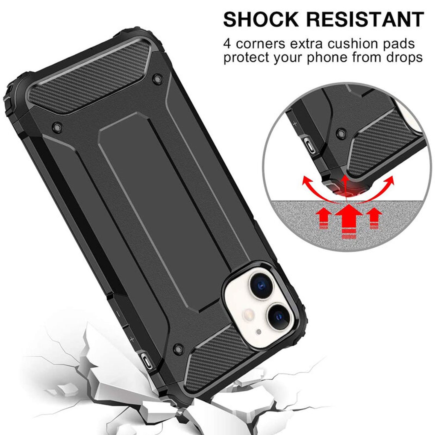 Husa Techsuit - Hybrid Armor - iPhone 13- Black fotografia produsului View 2 L