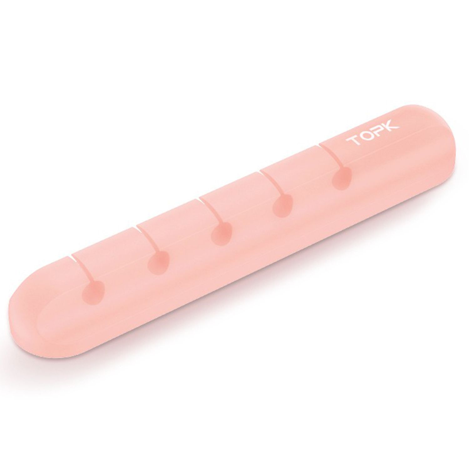 Organizator cabluri TopK cu 5 clips-uri, roz fotografia produsului