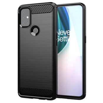 Husa techsuit - carbon silicone - oneplus nord n10 5g - black