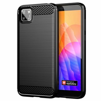 Husa techsuit - carbon silicone - huawei y5p - black