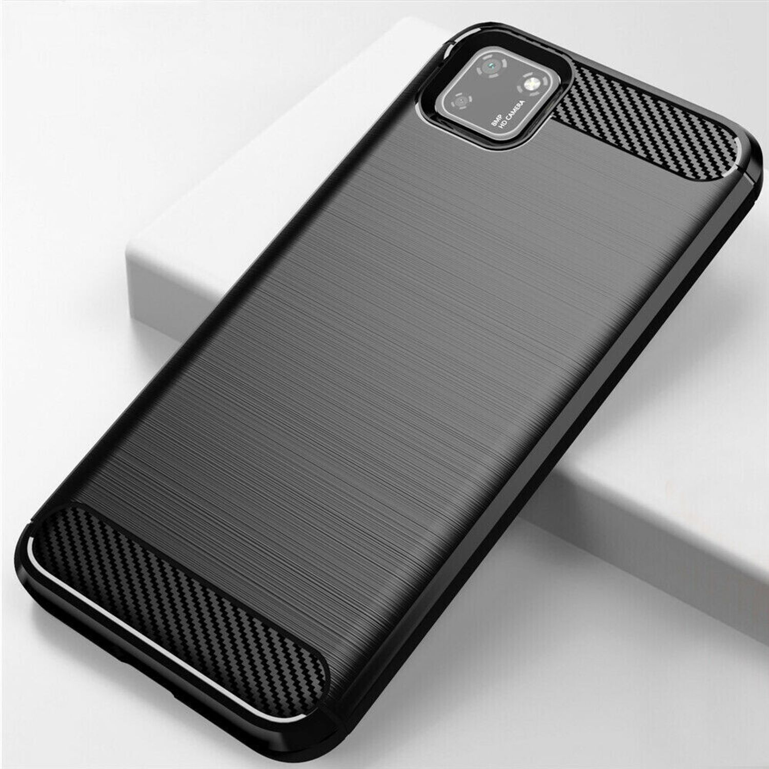 Husa Techsuit - Carbon Silicone - Huawei Y5p - Black fotografia produsului View 2 L