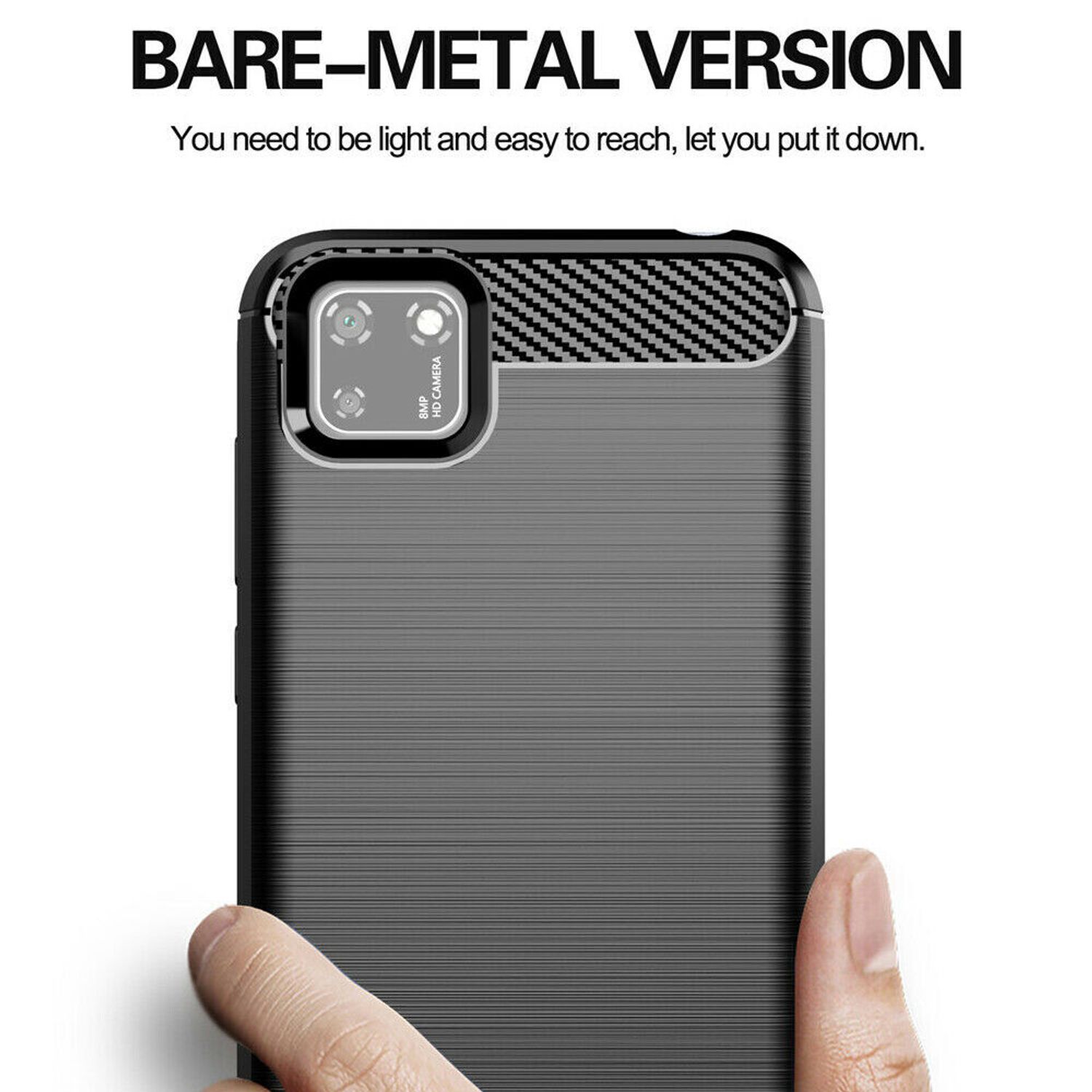 Husa Techsuit - Carbon Silicone - Huawei Y5p - Black fotografia produsului View 3 L