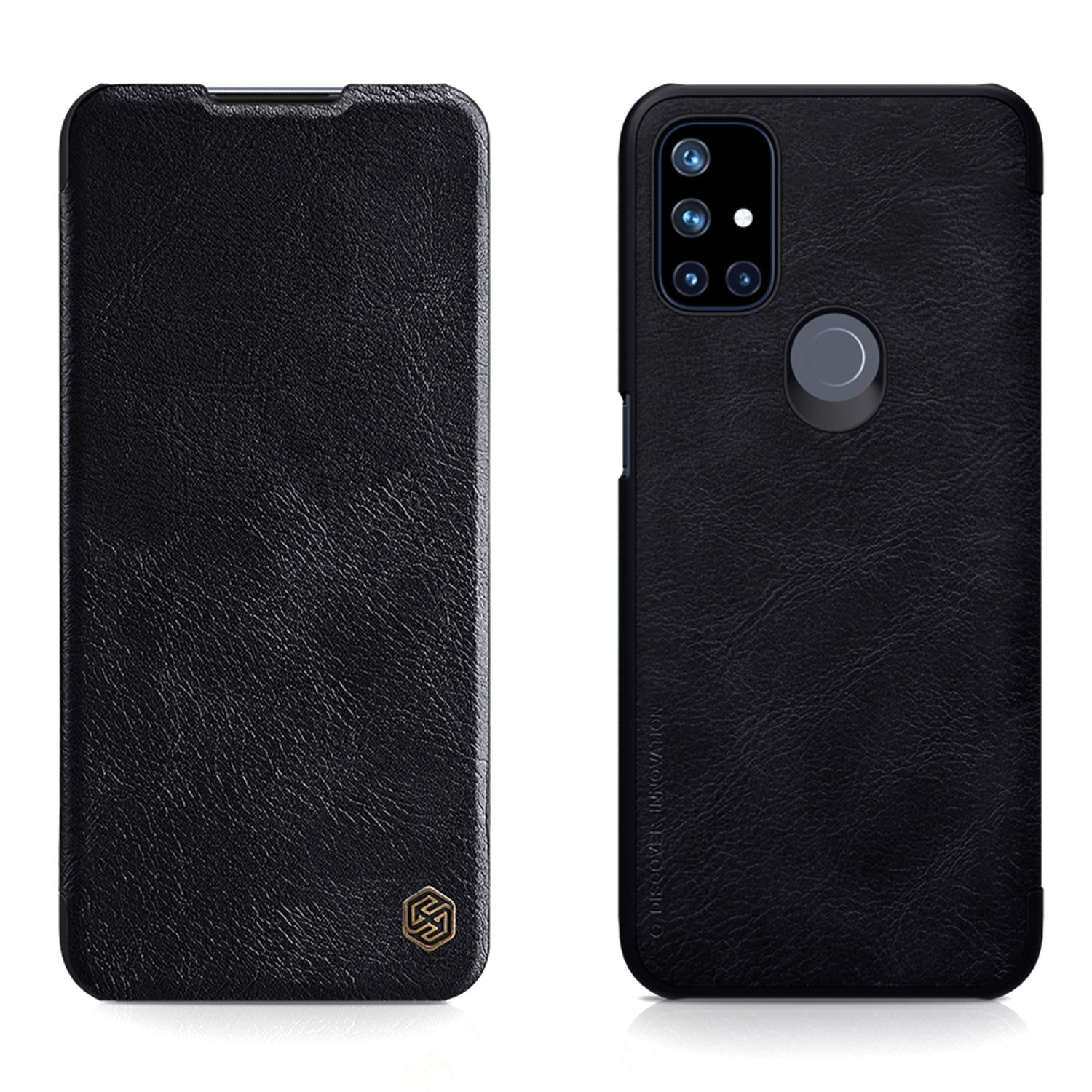 Husa Nillkin - Qin Leather Case - Oneplus Nord N10 - Black fotografia produsului