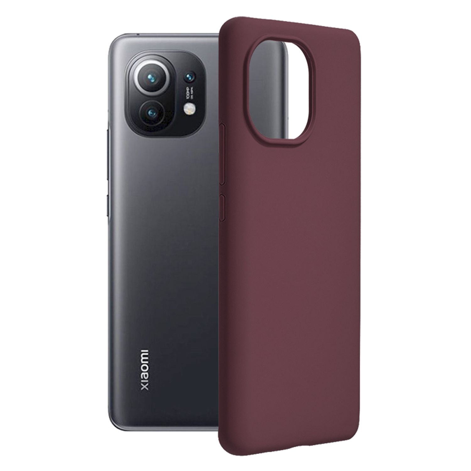 Husa premium Techsuit - Soft Edge Silicone - Xiaomi Mi 11 - Plum Violet fotografia produsului