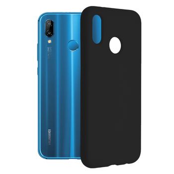 Husa premium techsuit - soft edge silicone - huawei p20 lite - black