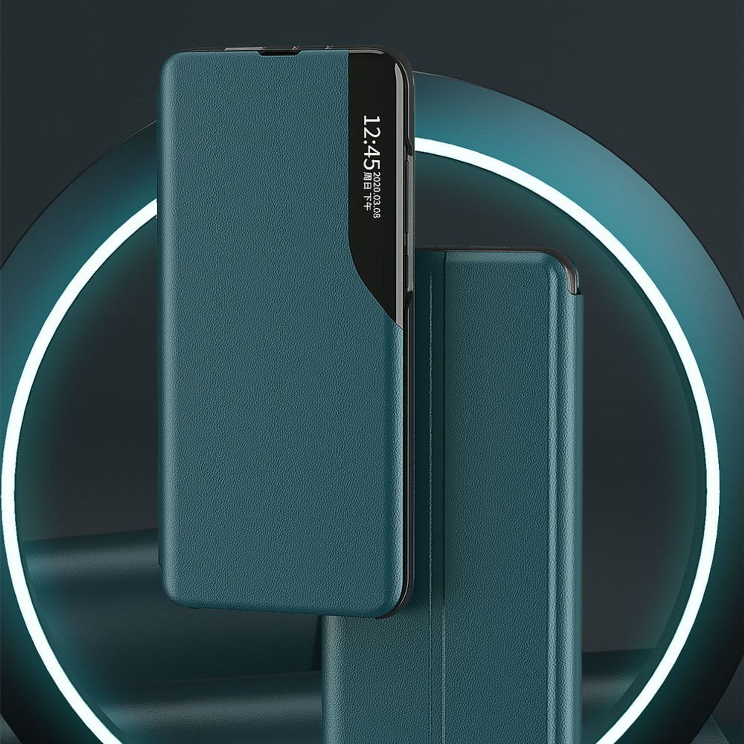 Husa tip carte Techsuit - eFold Series - iPhone 12 / 12 Pro - Black fotografia produsului View 3 L
