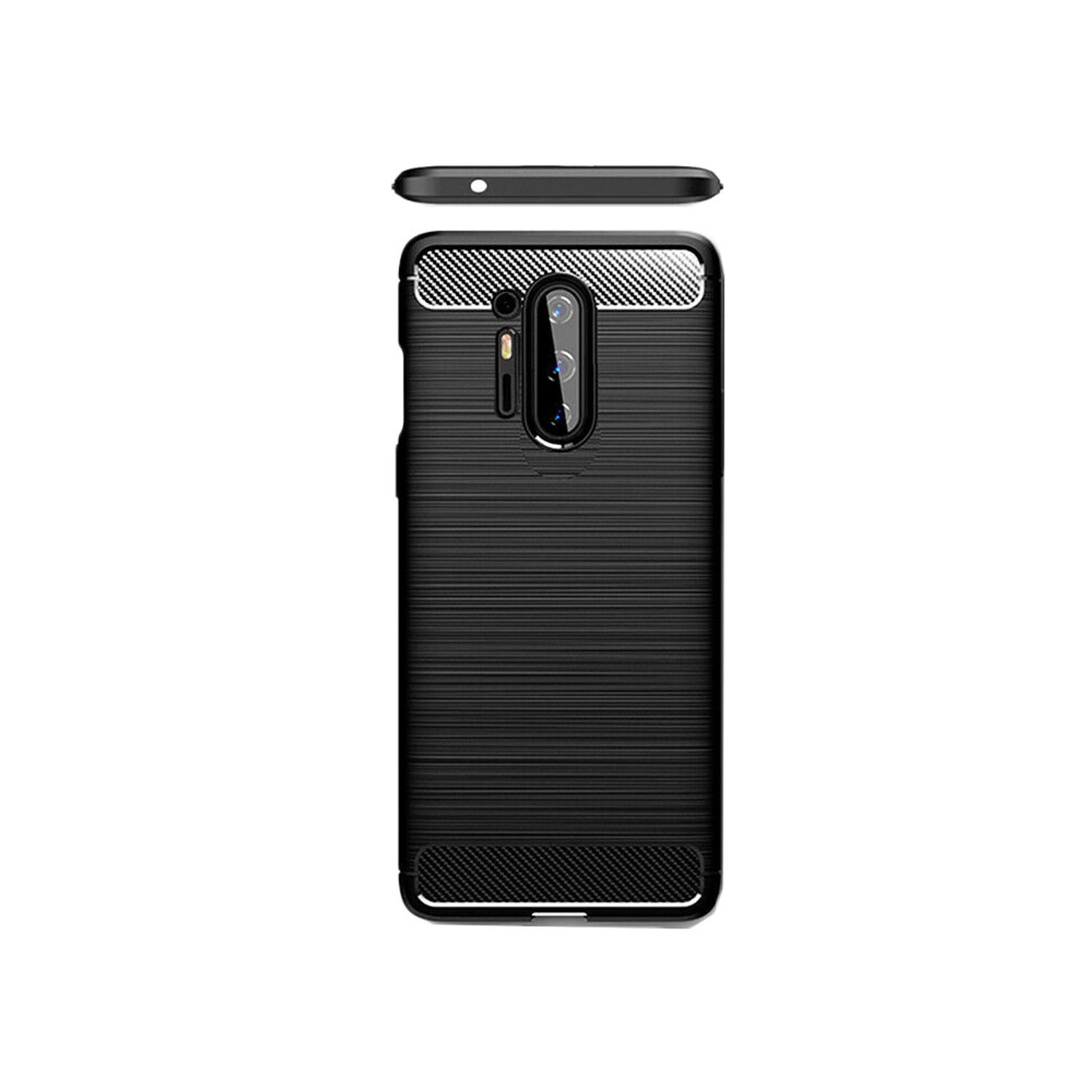 Husa Techsuit - Carbon Silicone - OnePlus 8 Pro - Black fotografia produsului View 2 L