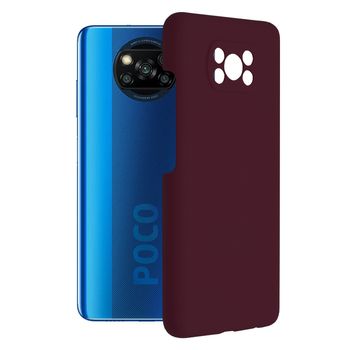 Husa premium techsuit - soft edge silicone - xiaomi poco x3 / x3 nfc / x3 pro - plum violet