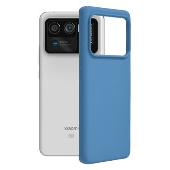 Husa premium techsuit - soft edge silicone - xiaomi mi 11 ultra - denim blue