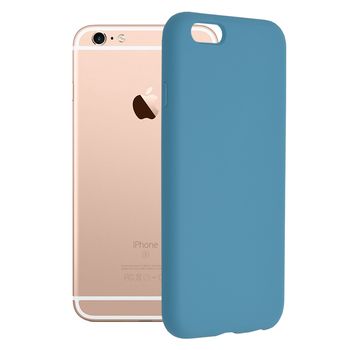 Husa premium techsuit - soft edge silicone - iphone 6 / 6s - denim blue