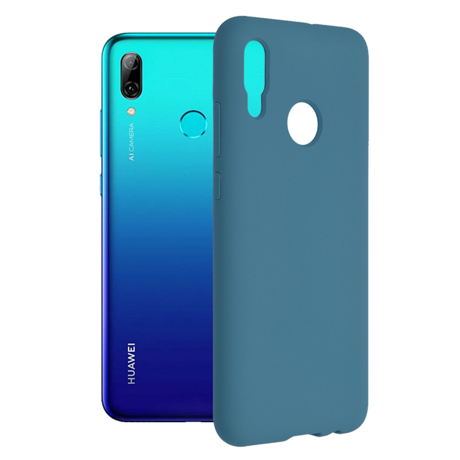 Husa premium Techsuit - Soft Edge Silicone - Huawei P Smart 2019 - Denim Blue fotografia produsului