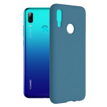 Husa premium techsuit - soft edge silicone - huawei p smart 2019 - denim blue