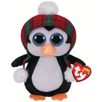 Jucarie de plus ty - beanie boos, pinguin, 15 cm