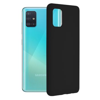 Husa premium techsuit - soft edge silicone - samsung galaxy a51 - black