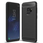 Husa Techsuit - Carbon Silicone - Samsung Galaxy S9 - Black fotografia produsului