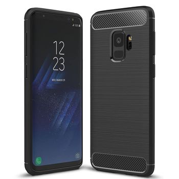 Husa techsuit - carbon silicone - samsung galaxy s9 - black