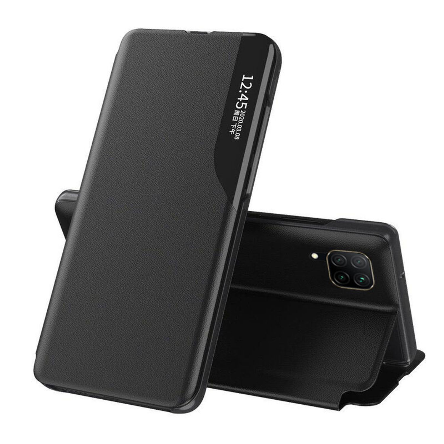 Husa tip carte Techsuit - eFold Series - Huawei P40 Lite - Black fotografia produsului