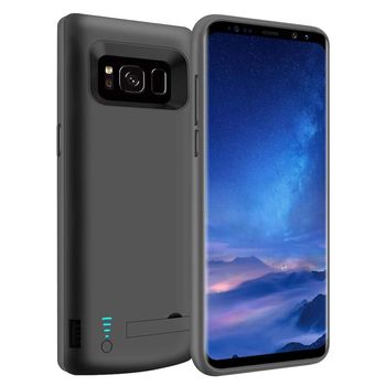 Husa cu acumulator techsuit - samsung galaxy s8 plus - 6500 mah - black