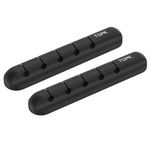Organizator cabluri TopK cu 7 clips-uri, negru fotografia produsului View 3 S