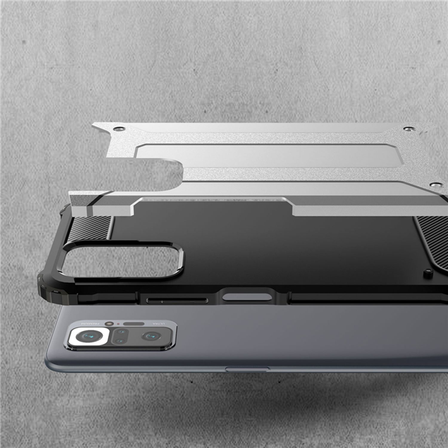 Husa Techsuit - Hybrid Armor - Xiaomi Redmi Note 10 Pro - Black fotografia produsului View 3 L