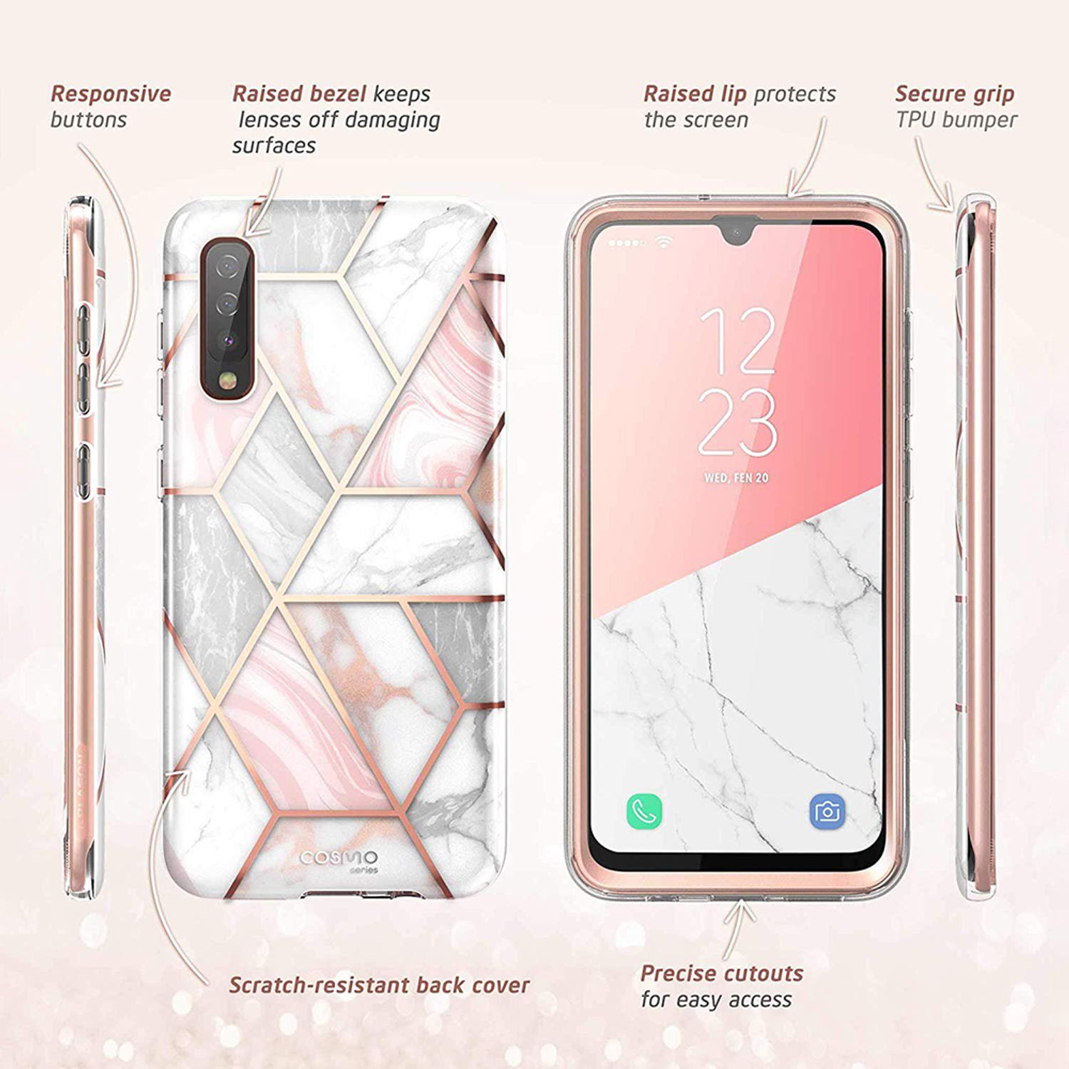 Husa premium i-Blason - Cosmo - Samsung Galaxy A50 - Marble fotografia produsului View 2 L