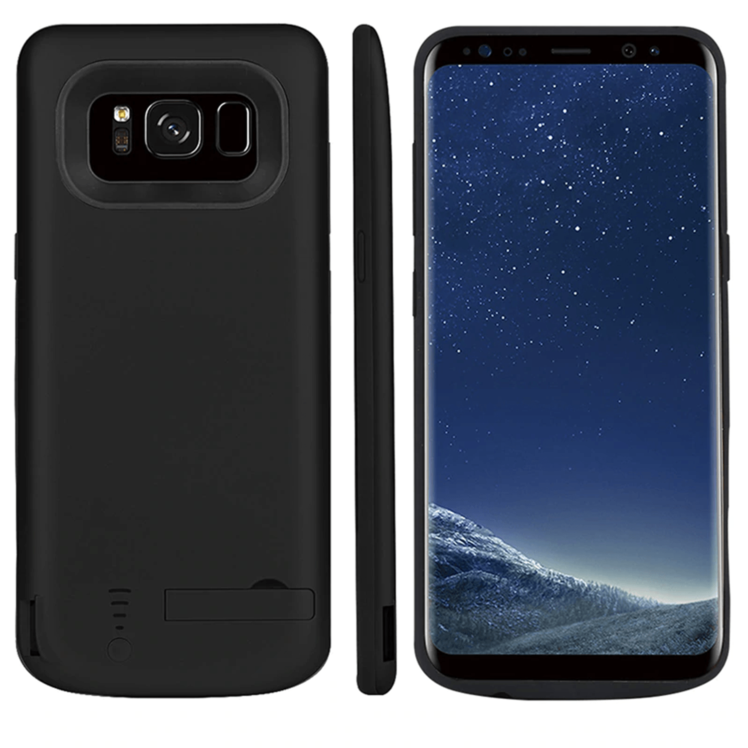 Husa cu acumulator Techsuit - Samsung Galaxy S8 Plus - 6500 mAh - Black fotografia produsului View 2 L