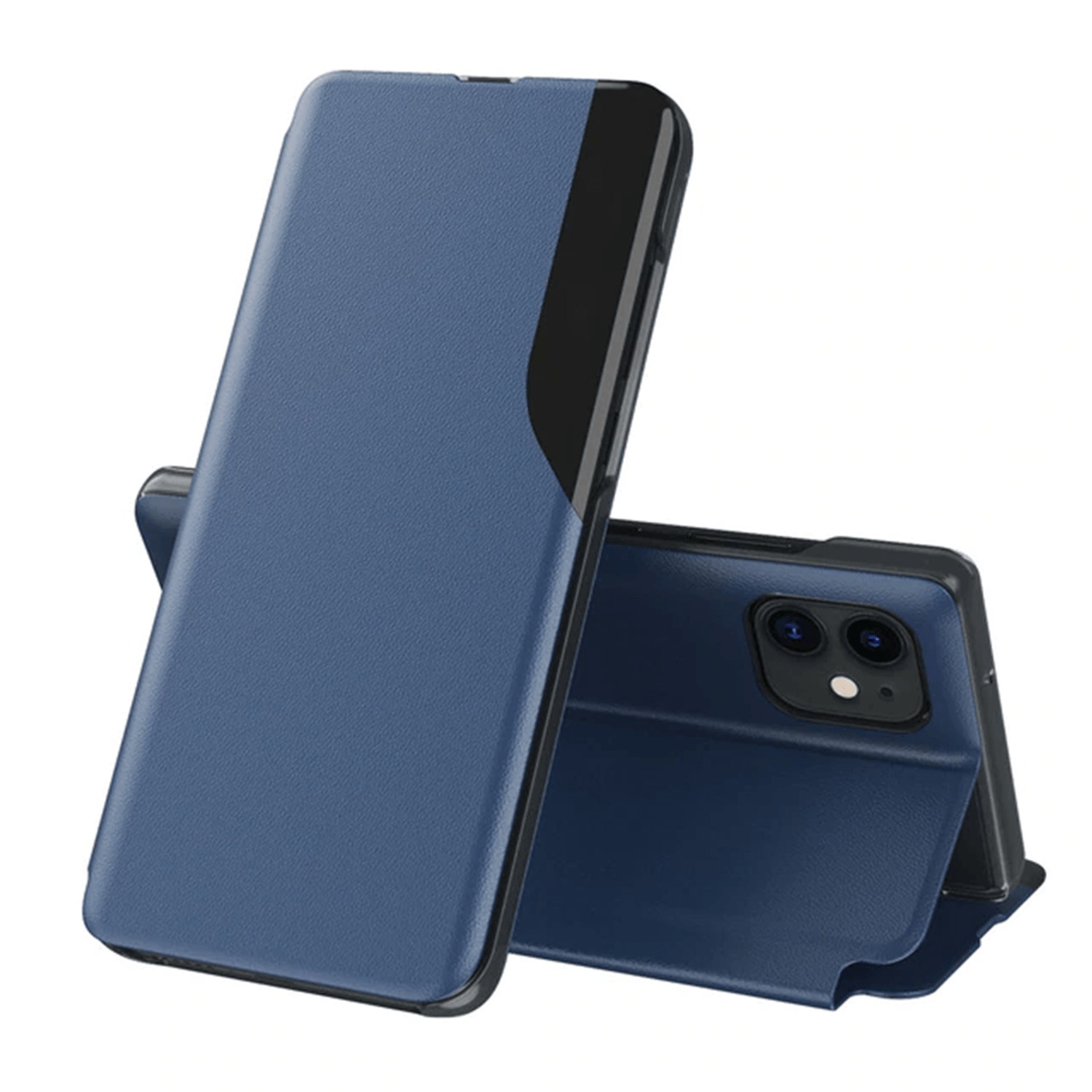 Husa tip carte Techsuit - eFold Series - iPhone 12 Mini - Dark Blue fotografia produsului