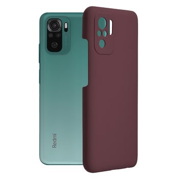 Husa premium techsuit - soft edge silicone - xiaomi redmi note 10 / 10s - plum violet