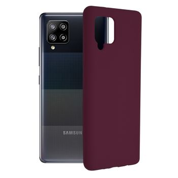 Husa premium techsuit - soft edge silicone - samsung galaxy a42 5g - plum violet