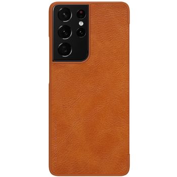 Husa nillkin - qin leather case - samsung galaxy s21 ultra - brown