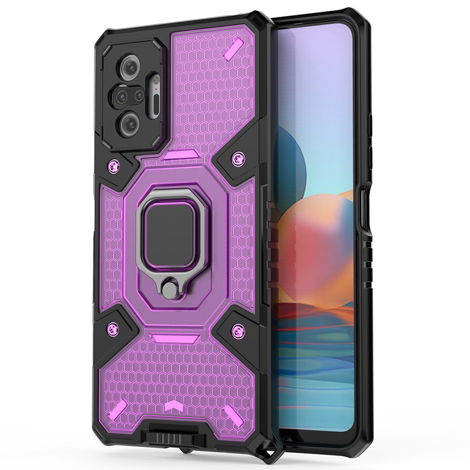 Husa Techsuit - Honeycomb Armor - Xiaomi Redmi Note 10 Pro - violet fotografia produsului