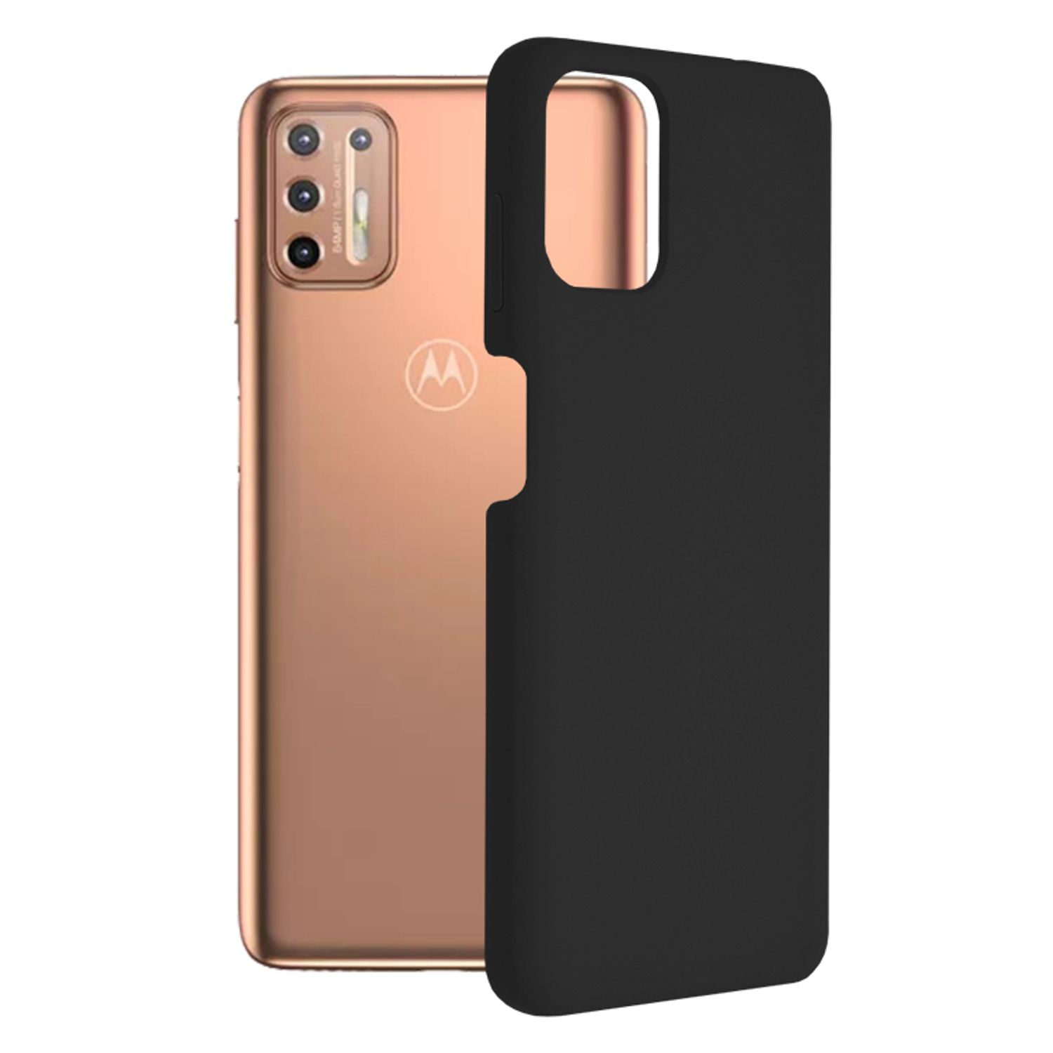 Husa premium Techsuit - Soft Edge Silicone - Motorola Moto G9 Plus - Black fotografia produsului