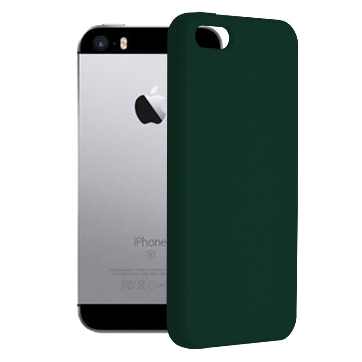 Husa premium Techsuit - Soft Edge Silicone - iPhone 5 / 5S - Dark Green fotografia produsului