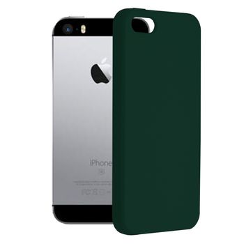 Husa premium techsuit - soft edge silicone - iphone 5 / 5s - dark green