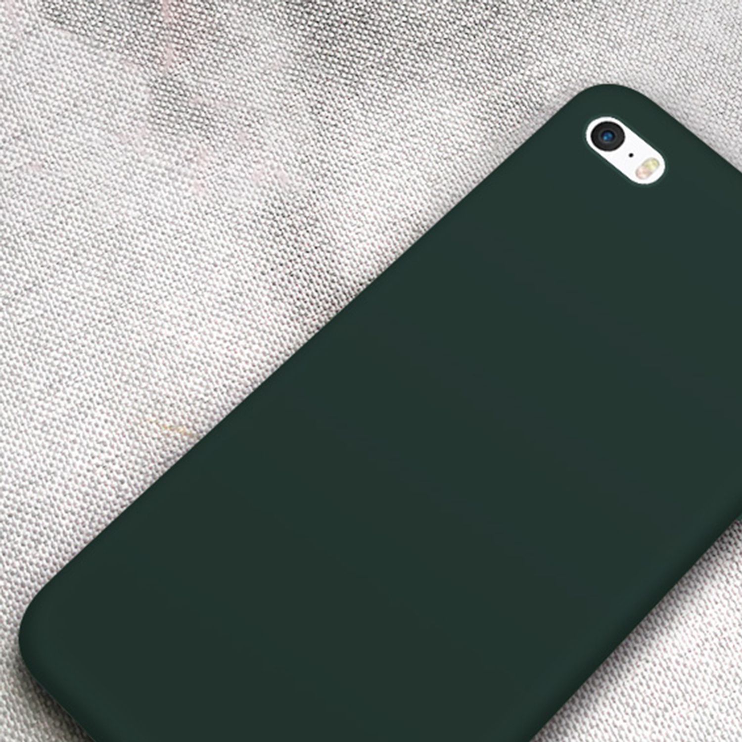 Husa premium Techsuit - Soft Edge Silicone - iPhone 5 / 5S - Dark Green fotografia produsului View 3 L