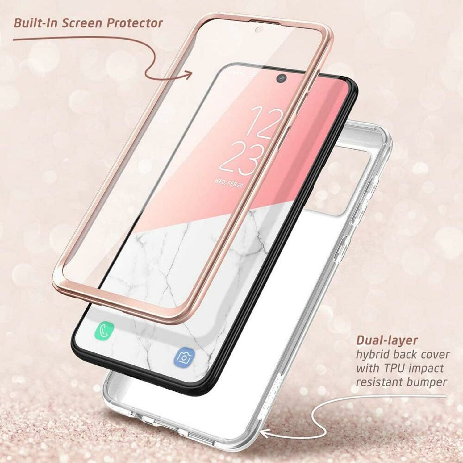 Husa premium i-Blason - Cosmo - Samsung Galaxy A71 5G - Marble fotografia produsului View 3 L
