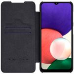 Husa Nillkin - Qin Leather Case - Samsung Galaxy A22 4G - Black fotografia produsului View 3 S
