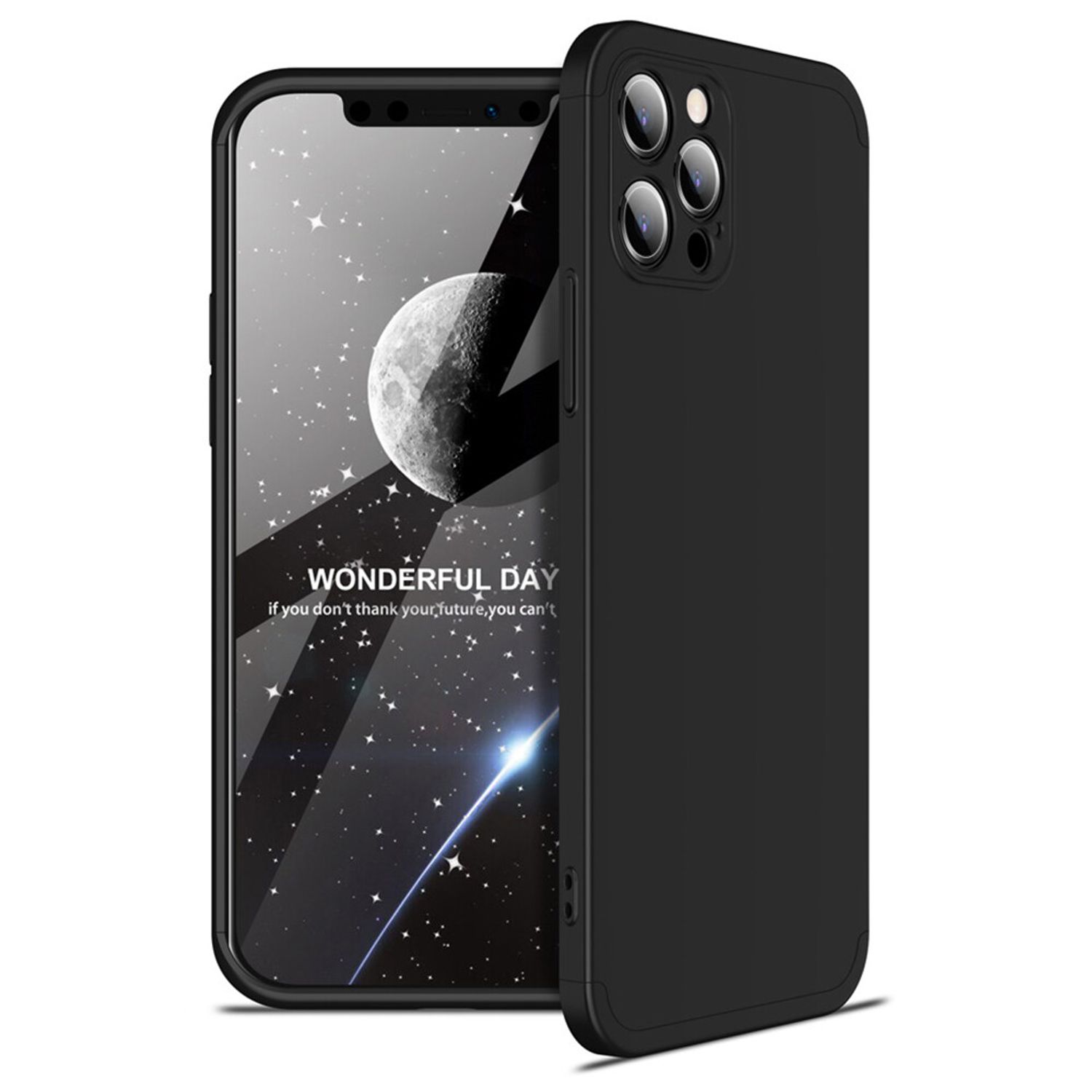 Husa protectie 360 + folie de protectie - iPhone 12 Pro - Black fotografia produsului View 2 L