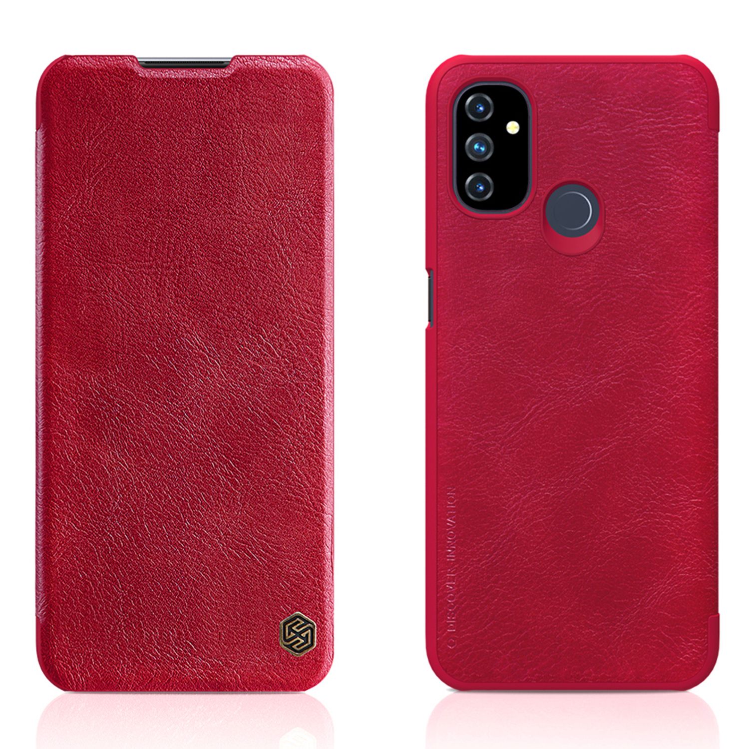 Husa Nillkin - Qin Leather Case - Oneplus Nord N100 - Red fotografia produsului
