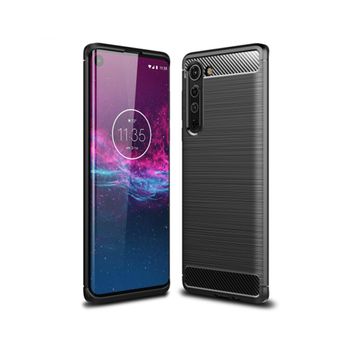 Husa techsuit - carbon silicone - motorola moto edge - black
