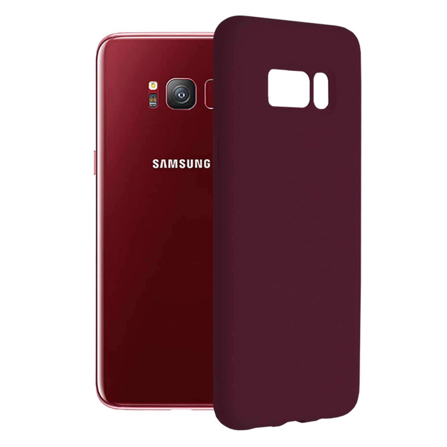 Husa premium Techsuit - Soft Edge Silicone - Samsung Galaxy S8 - Plum Violet fotografia produsului