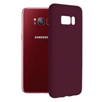Husa premium techsuit - soft edge silicone - samsung galaxy s8 - plum violet
