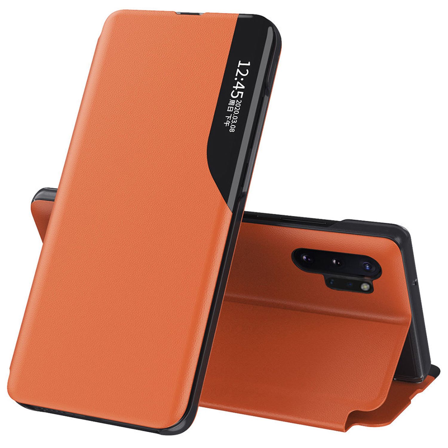 Husa tip carte Techsuit - eFold Series - Samsung Galaxy Note 10 Plus - Orange fotografia produsului