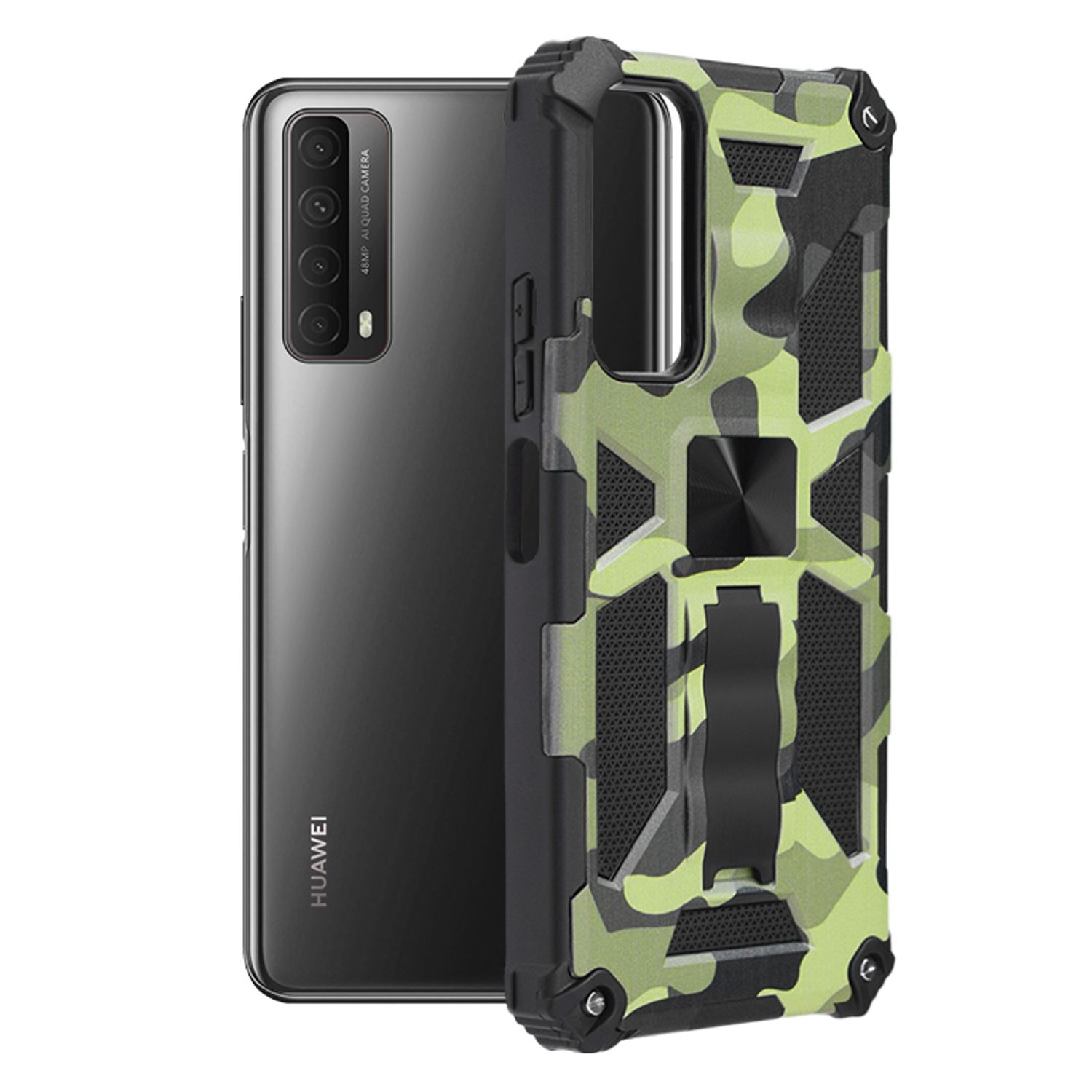 Husa antisoc Techsuit - Blazor Series - Huawei P Smart 2021 - Camo Lime fotografia produsului